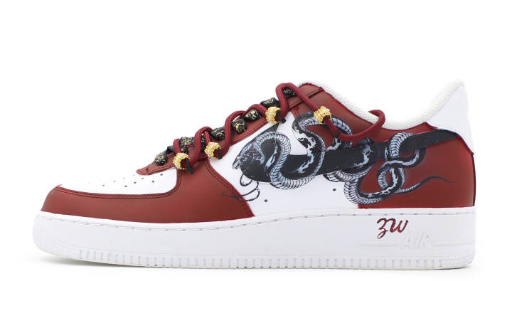 Nike Nike Air Force 1 Abrasion Resistant Low top Skateboard Shoes Unisex Red White
