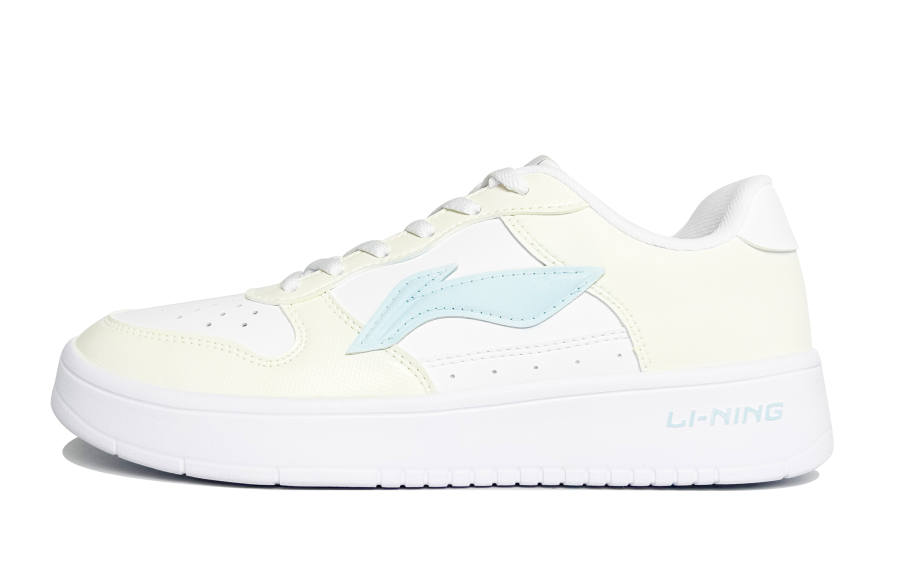 Li-Ning Li Ning Floating Boat Slip Resistant, Abrasion Resistant, Breathable Low top Skateboard Shoes Unisex Cream Yellow