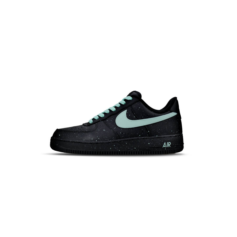 Nike Nike Air Force 1 Abrasion Resistant Low top Skateboard Shoes Unisex Black Blue