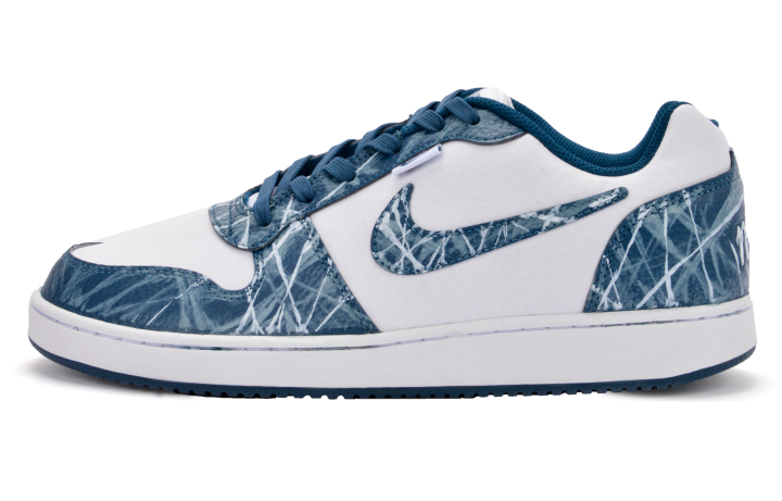 Nike Nike EBERNON Abrasion Resistant Lightweight Wear resistant And Lightweight Low top Skateboard Shoes Men's Blue White