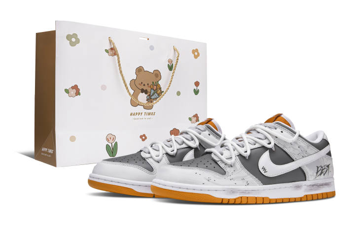 Nike Nike Dunk Redemption Abrasion Resistant Low top Skateboard Shoes Unisex Black White Gray