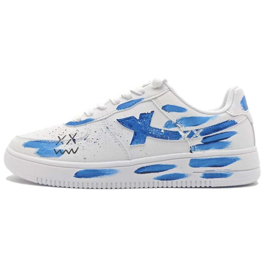 XTEP Air Force 1 Slip Resistant Abrasion Resistant Low top Skateboard Shoes Men's Blue