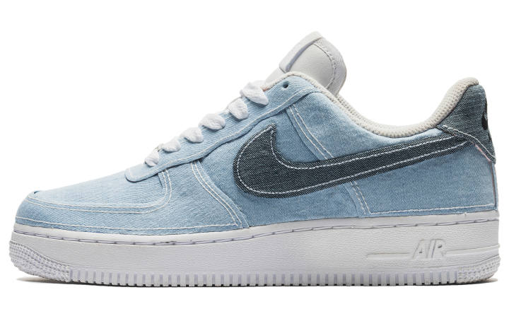 Nike Nike Air Force 1 Low top Skateboard Shoes Women's Light Blue