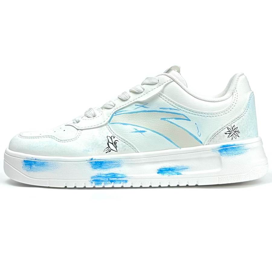 Anta Thermal Slip Resistant Cushioning Low top Skateboard Shoes Unisex Sky Blue