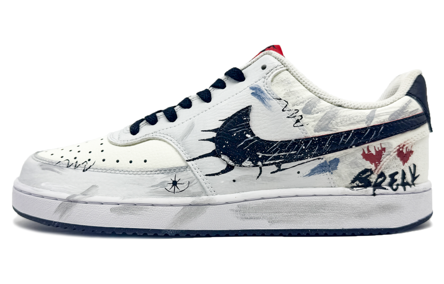 Nike Nike Court Vision 1 Abrasion Resistant Low top Skateboard Shoes Men's White Blue