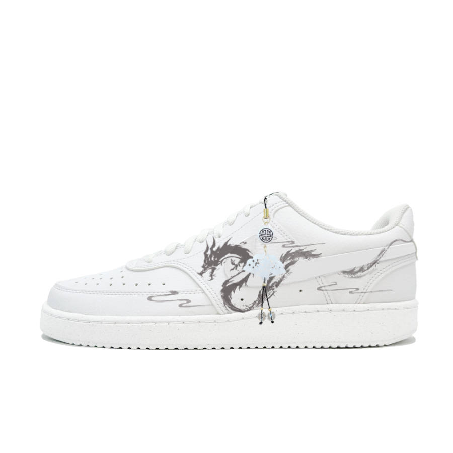 Nike Nike Court Vision 1 Dragon Chant Jiuxiao Leather Slip Resistant Abrasion Resistant Low top Skateboard Shoes Men's