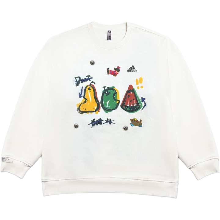 Adidas Adidas Individual Unique Design Cartoon Pattern Comfortable Soft Streetwear Cute Fleece Lined Sweatshirt Unisex