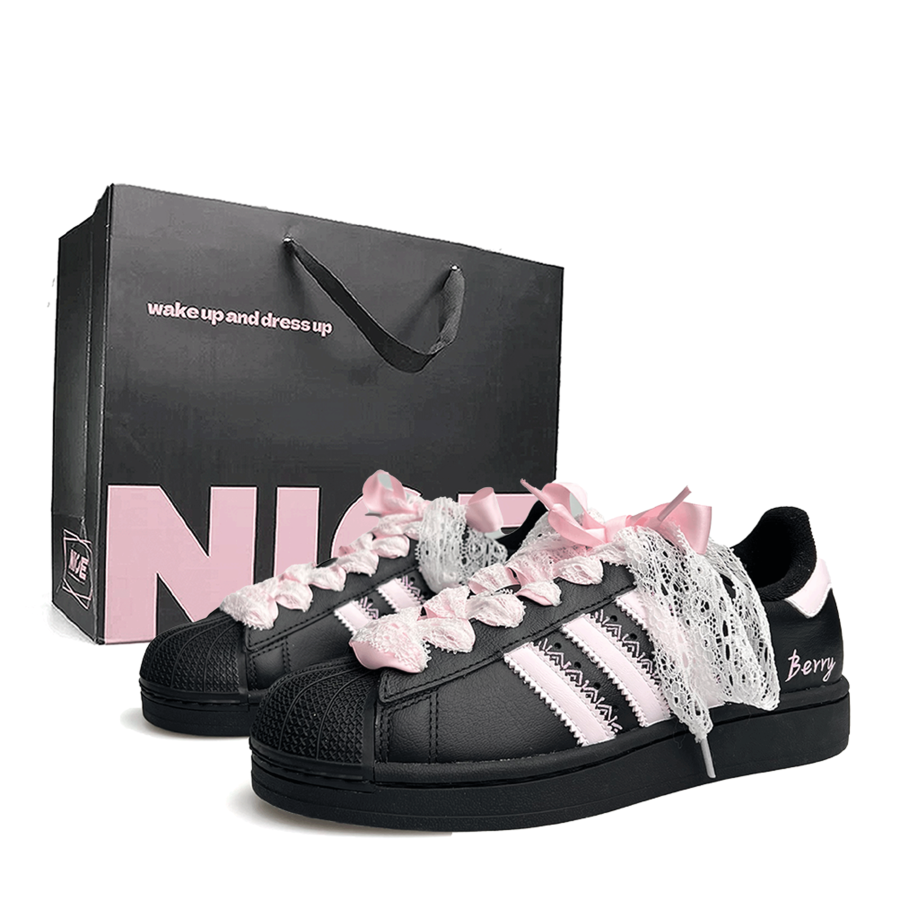 Adidas Originals Superstar 2 Shell Head, Lace Sweet Berry, Special Shopping Bag Abrasion Resistant Low top