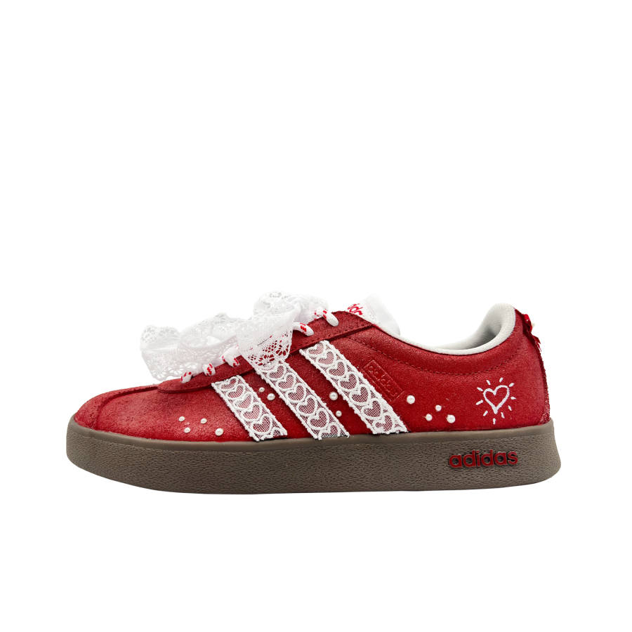Adidas Adidas VL COURT 2.0 Skateboard Shoes Unisex Low Top Red/White