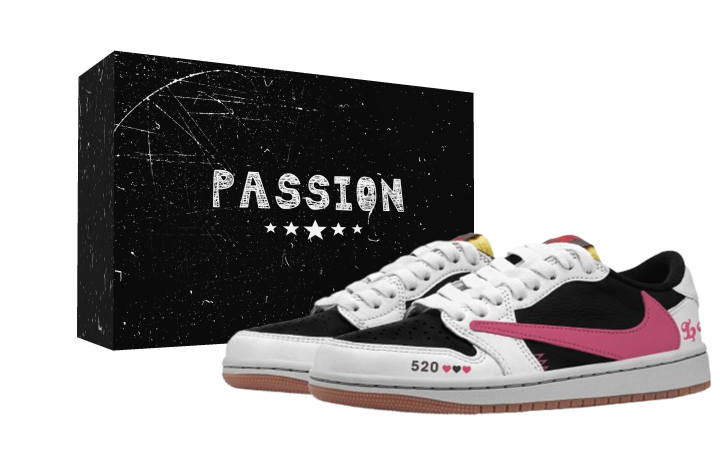Jordan Travis Scott x Jordan Air Jordan 1 Tibetan Pink Hook Box Abrasion Resistant Breathable Abrasion Resistant Breathable