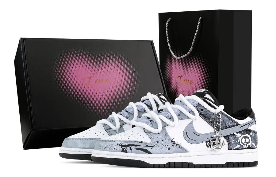Nike Nike Dunk Pirate, Heart Box Abrasion Resistant Low top Skateboard Shoes Unisex