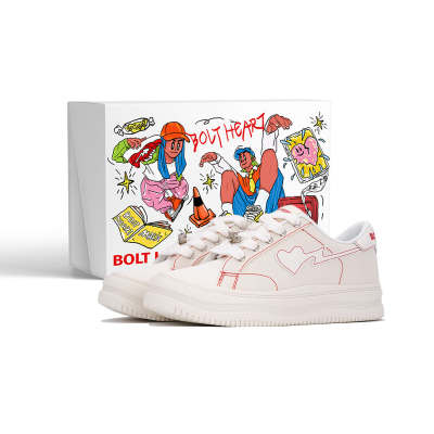 AND U Slip Resistant Height Increasing Low top Heart Strung Skateboard Shoes Unisex