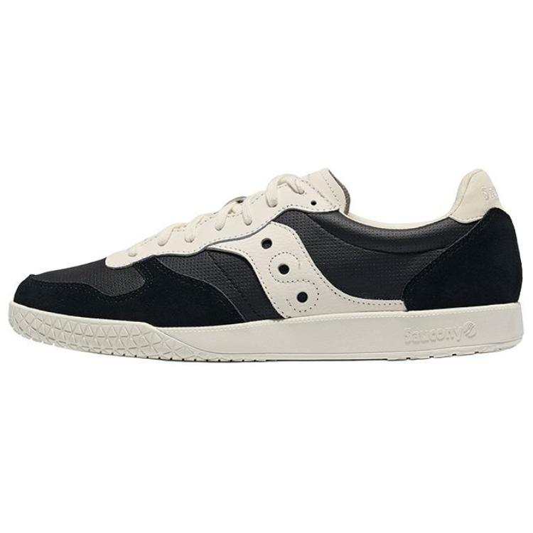 Saucony Bullet Slip Resistant Slip Resistant Low top Skateboard Shoes Unisex Black Beige