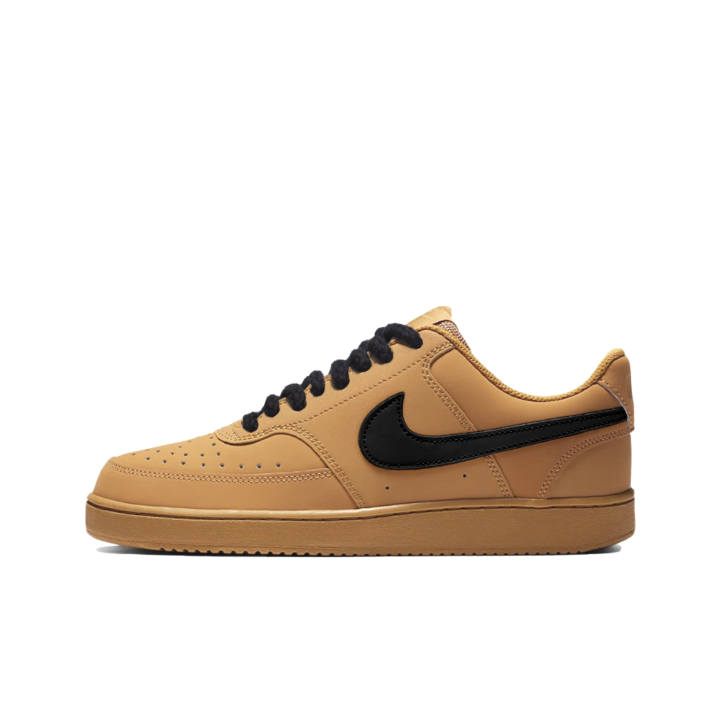 Nike Nike Court Vision 1 Wheat Shadow Black Hook Slip Resistant Abrasion Resistant Low top Skateboard Shoes Unisex Brown