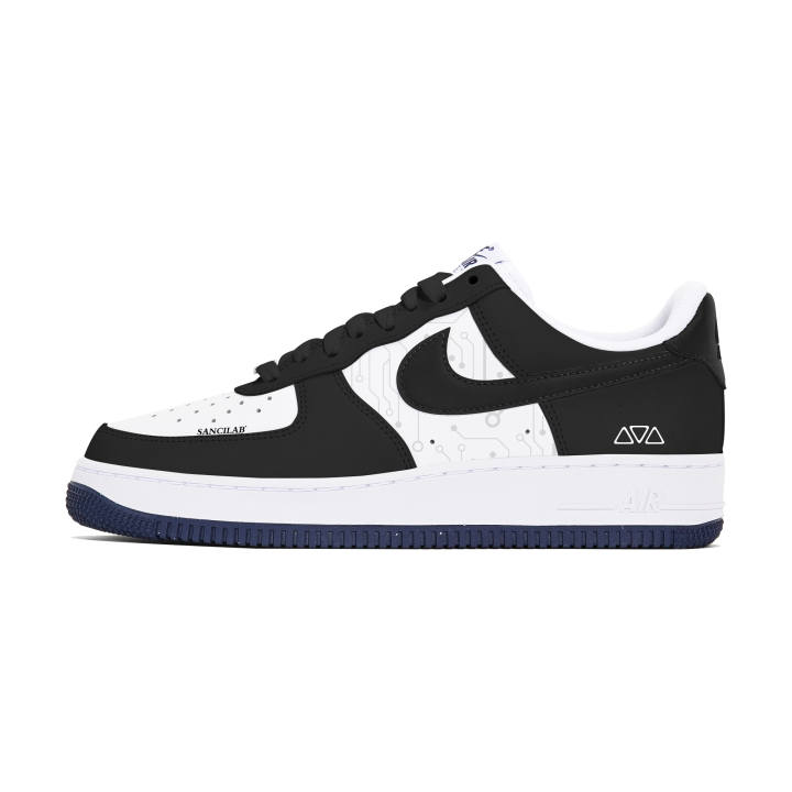 Nike Nike Air Force 1 Slip Resistant Lightweight Non slip Lightweight Low top Skateboard Shoes Men's Black White