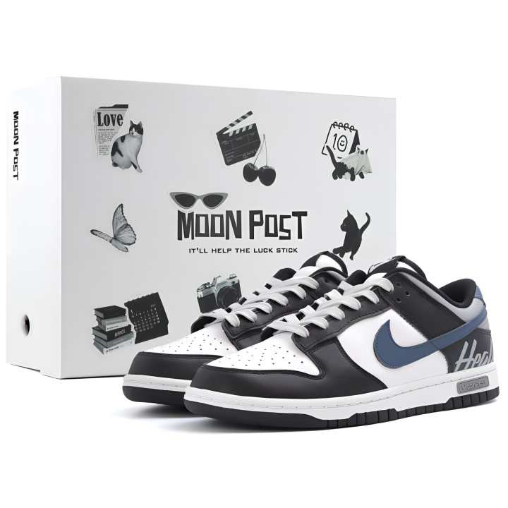 Nike Nike Dunk Moon Mailman, Box, Healer Slip Resistant Abrasion Resistant Low top Skateboard Shoes Men's Black Gray Blue
