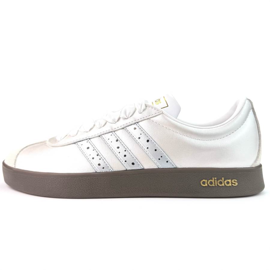 Adidas Neo VL Court 2.0 Silver Shadow Glides Lightweight Breathable Low top Skateboard Shoes Unisex Silver