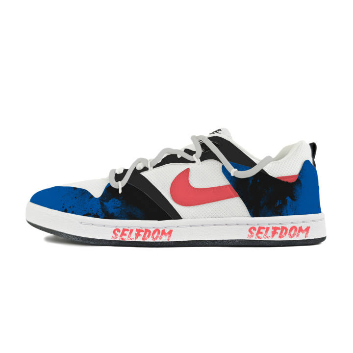 Nike Nike SB Alleyoop Abrasion Resistant Low top Skateboard Shoes Men's White Black Blue