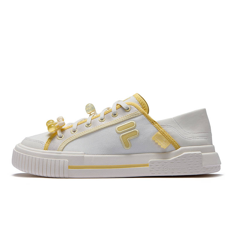 FILA FUSION Wallride Mules Low top Skateboard Shoes Women's Yellow White