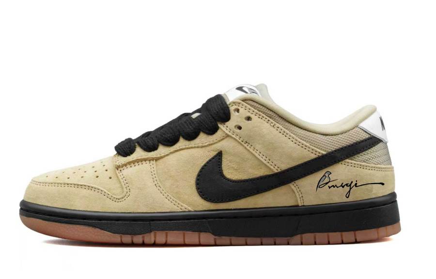 Nike Nike Dunk SB Suede Abrasion Resistant Low top Skateboard Shoes Unisex Brown Box