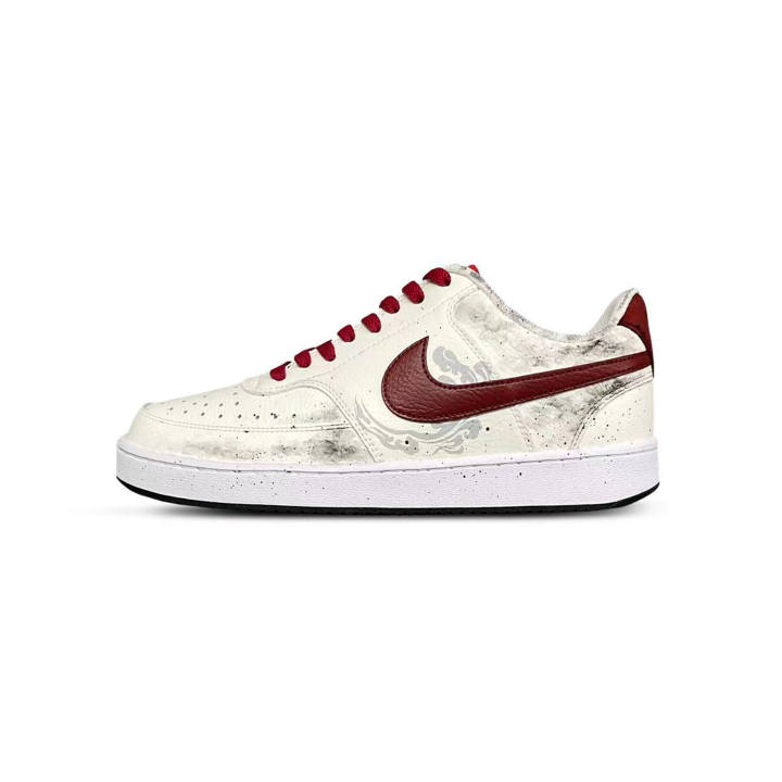 Nike Nike Court Vision 1 Cushioning, Wear Resistant Low top Skateboard Shoes Men's Red White