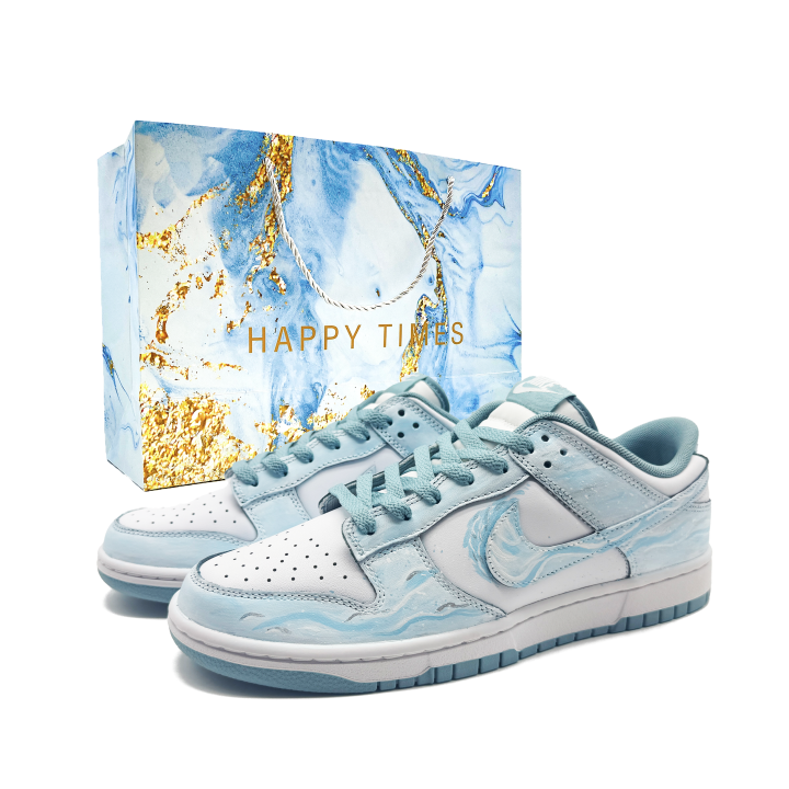 Nike Nike Dunk Abrasion Resistant Low top Skateboard Shoes Unisex Blue White