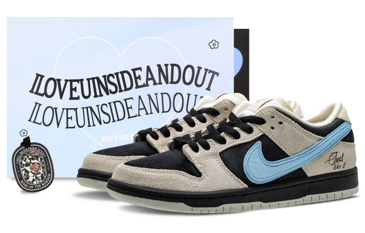 Nike Nike Dunk Dolphin Thermal Slip Resistant And Abrasion Resistant Low top Skateboard Shoes Unisex Black Gray Blue