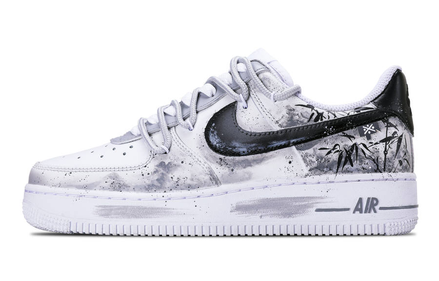 Nike Nike Air Force 1 Abrasion Resistant Low top Skateboard Shoes Men's Black White