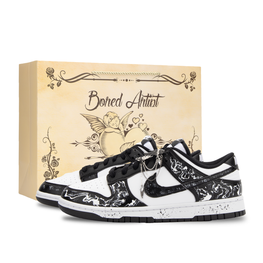 Nike Nike Dunk Abyss Gaze Abrasion Resistant Abrasion Resistant Low top Skateboard Shoes Unisex Black White