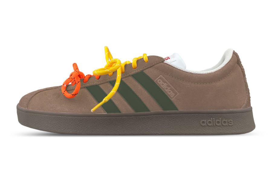 Adidas Neo VL Court Lifestyle Low top Skateboard Shoes Unisex Brown Green
