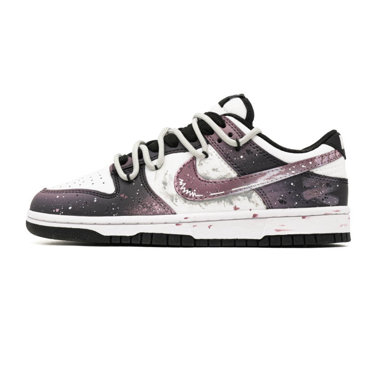 Nike Nike Dunk Abrasion Resistant Lightweight Wear resistant And Lightweight Low top Skateboard Shoes Unisex Purple Black