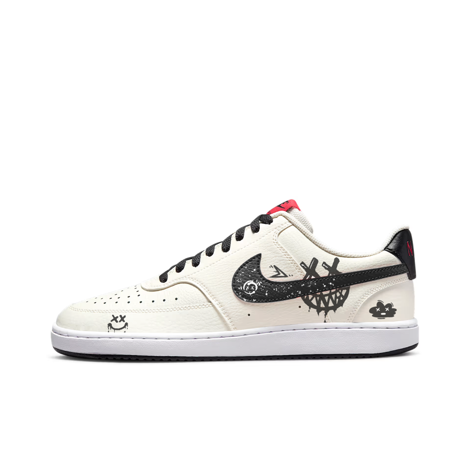 Nike Nike Court Vision 1 Abrasion Resistant Abrasion Resistant Low top Skateboard Shoes Men's Black White