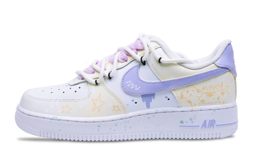 Nike Nike Air Force 1 Puppy Cheese Slip Resistant Abrasion Resistant Slip Resistant Abrasion Resistant Low top