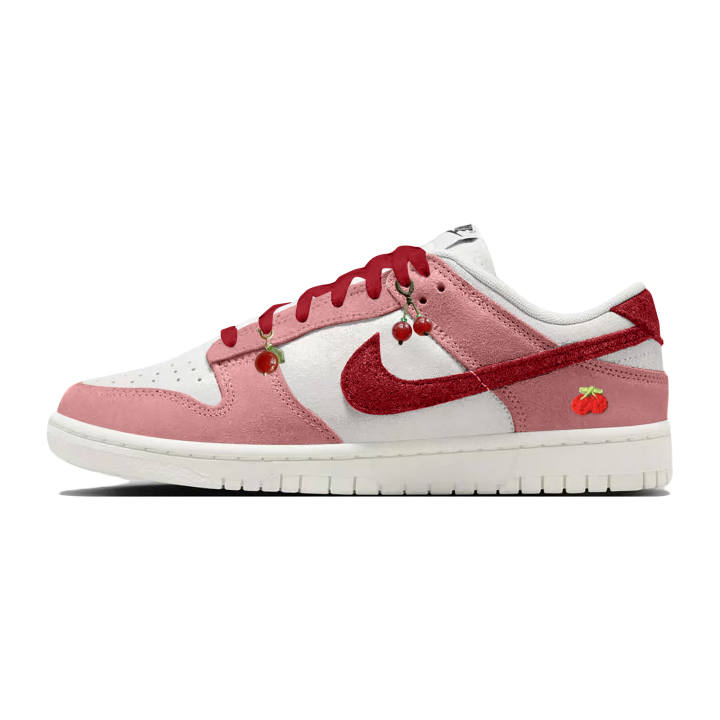 Nike Nike Dunk Abrasion Resistant Abrasion Resistant Low top Skateboard Shoes Unisex Pink White