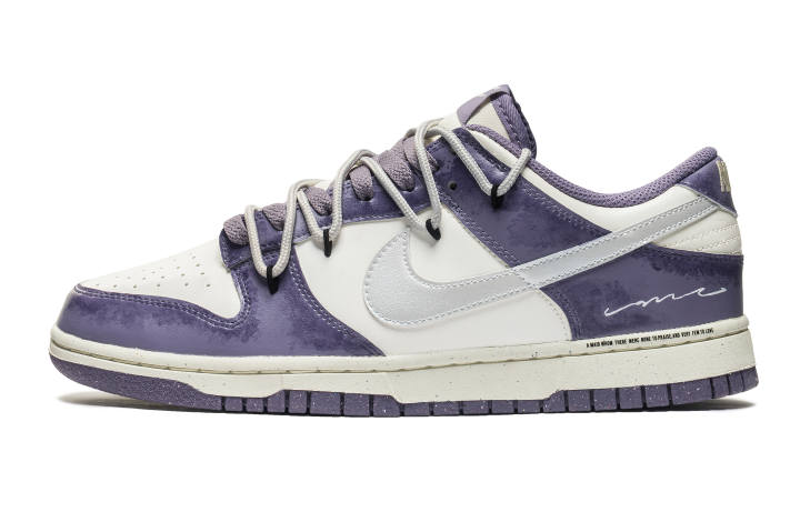 Nike Nike Dunk Skateboard Shoes Women's Low Top Purple White Gray Silver Gradient