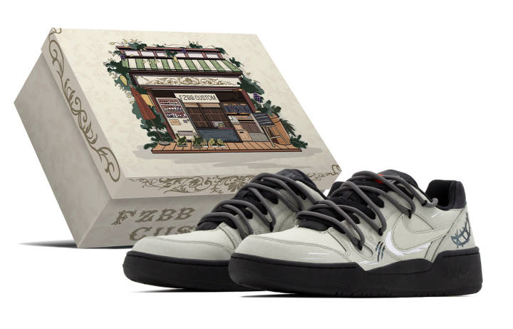 Nike Nike Full Force Box, Concrete Gray Low top Skateboard Shoes Men's Gray Black