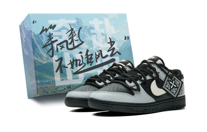 Nike Nike Dunk Abrasion Resistant Low top Skateboard Shoes Unisex Black Gray