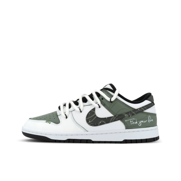 Nike Nike Dunk Gorilla Jiedian XJDD Shiran And Xia Low top Skateboard Shoes Unisex White Green