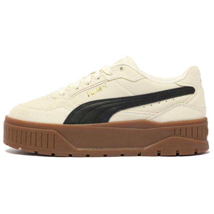 PUMA Karmen II Comfortable And Lightweight Abrasion Resistant Low top Skateboard Shoes Women's Ecru