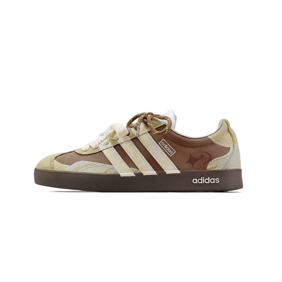 Adidas Adidas VL COURT 2.0 Leather Low top Skateboard Shoes Unisex Brown Beige