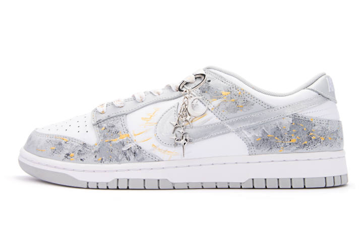 Nike Nike Dunk Abrasion Resistant Low top Skateboard Shoes Unisex Gray White