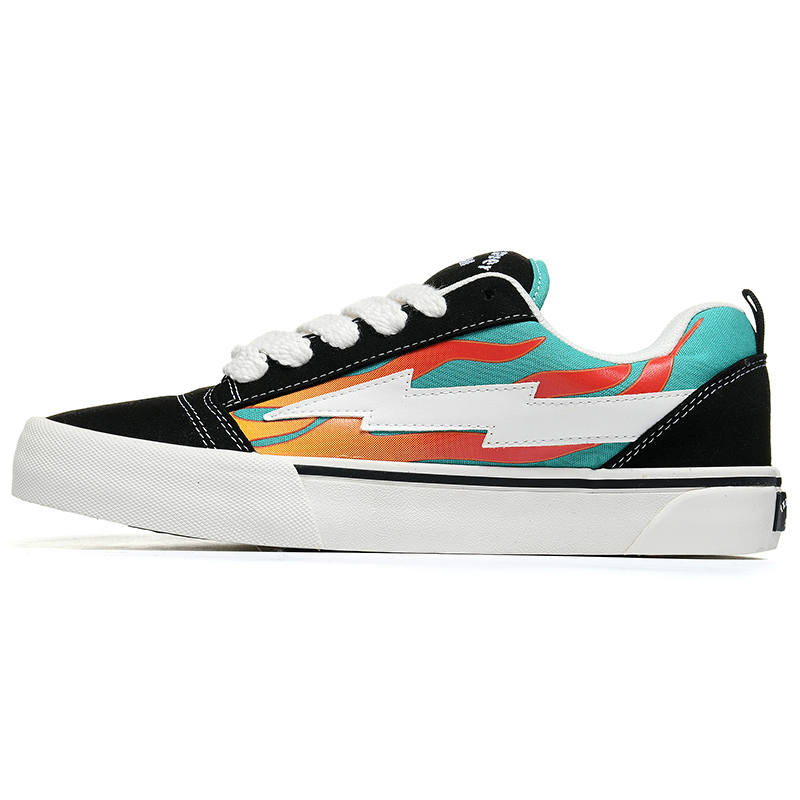 FZFA Lightning Storm Abrasion Resistant Breathable Slip Resistant Low top Skateboard Shoes Unisex
