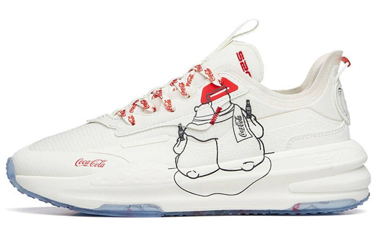 ANTA Coca Cola x Anta C37 Series Coca Cola Collaboration Low top Skateboard Shoes Women's White Red