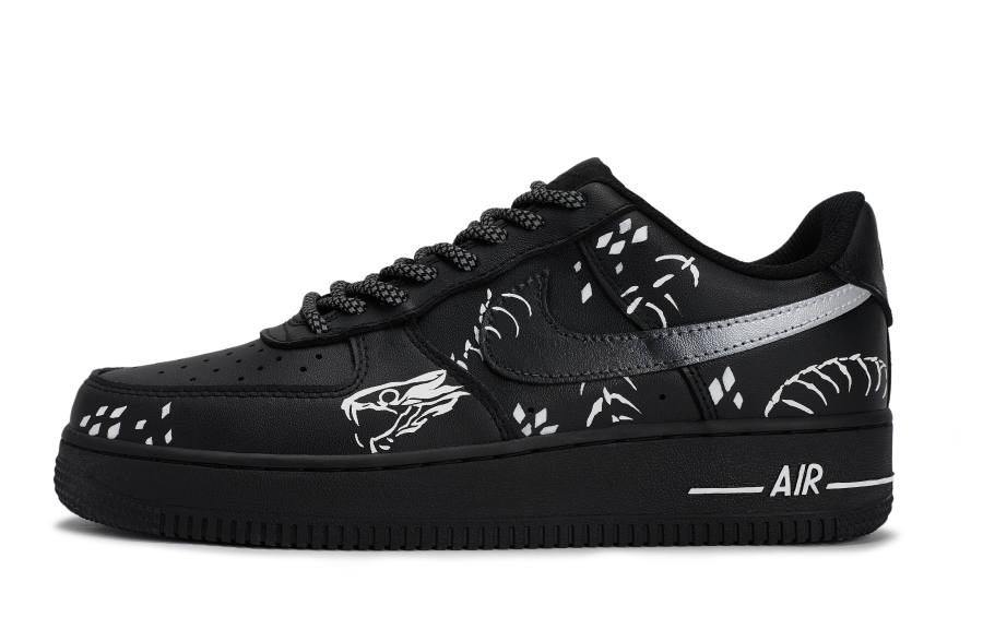 Nike Nike Air Force 1 Abrasion Resistant Low top Skateboard Shoes Unisex Black White