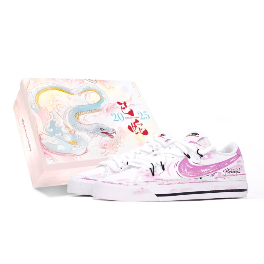 Nike Nike Court Legacy Mechanical Spirit, Dream Catcher Abrasion Resistant Low top Skateboard Shoes Men's Pink White