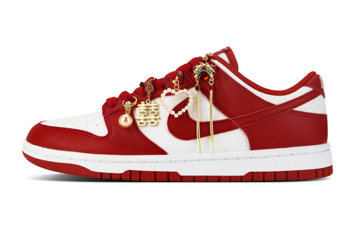 Nike Nike Dunk Abrasion Resistant Lightweight Wear resistant And Lightweight Low top Skateboard Shoes Unisex Red
