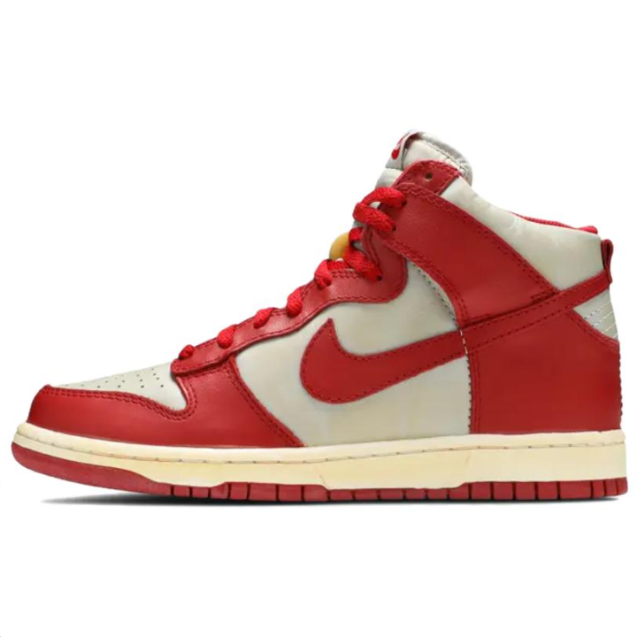 Nike Nike Dunk High top Skateboard Shoes Unisex Gray Red