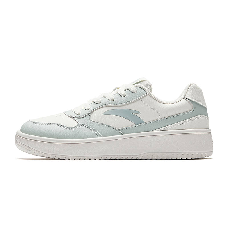 Anta Classic And Versatile Slip Resistant Abrasion Resistant Low top Skateboard Shoes Women's White Blue