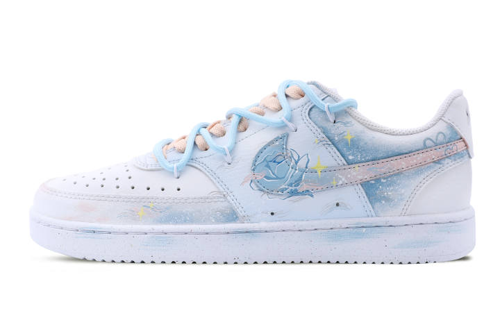 Nike Nike Court Vision 1 Low Slip Resistant Slip Resistant Low top Skateboard Shoes Unisex White Blue