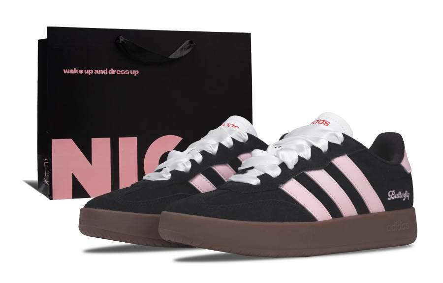 Adidas Adidas BARREDA Abrasion Resistant Abrasion Resistant Low top Skateboard Shoes Women's Black Pink